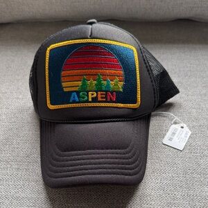 Aspen Black Trucker Hat from Aviator Nation
